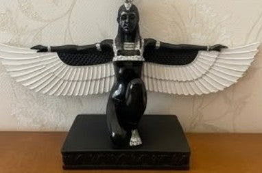 Egyptian Goddess Isis Sculpture, Isis Statue, Winged Isis Goddess Statue, Ancient Egyptian Isis Statue, Handmade Isis Sculpture, Isis Decor