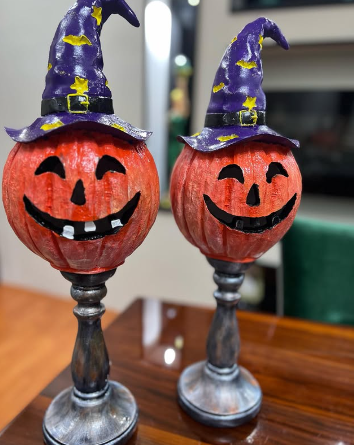 Halloween Pumpkin Decor, Decorative Pumpkin Figurine, Tall Pumpkin Decor, Halloween Pumpkin Sculpture, Halloween Home Accent, Pumpkin Statue