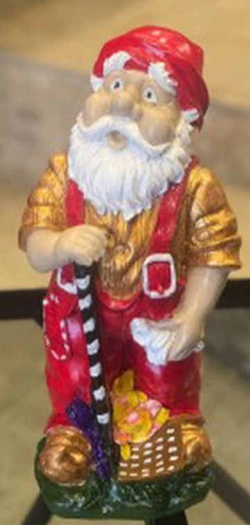 Garden Gnome Statue, Outdoor Gnome Figurine, Rustic Garden Gnome Decor, Hand Painted Gnome Statue , Gnome Sculpture, Garden Gnome Statue