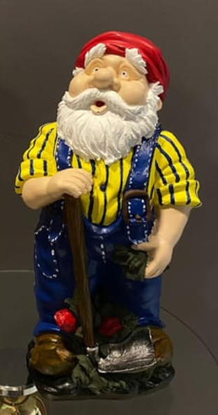 Garden Gnome Statue, Outdoor Gnome Figurine, Rustic Garden Gnome Decor, Hand Painted Gnome Statue , Gnome Sculpture, Garden Gnome Statue