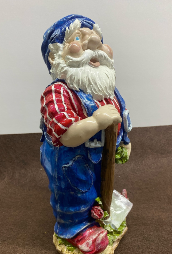 Garden Gnome Statue, Outdoor Gnome Figurine, Rustic Garden Gnome Decor, Hand Painted Gnome Statue , Gnome Sculpture, Garden Gnome Statue