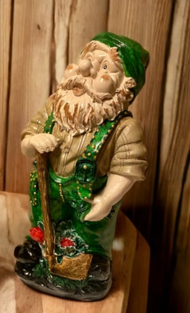 Garden Gnome Statue, Outdoor Gnome Figurine, Rustic Garden Gnome Decor, Hand Painted Gnome Statue , Gnome Sculpture, Garden Gnome Statue