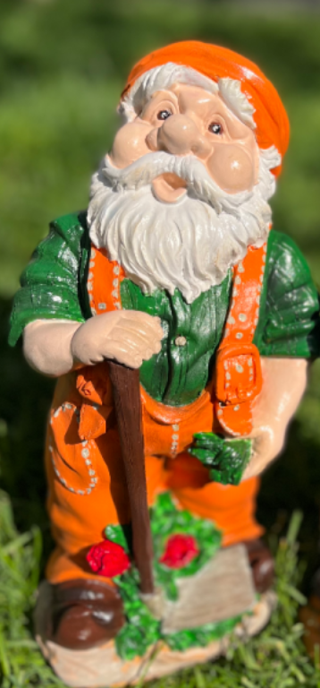 Garden Gnome Statue, Outdoor Gnome Figurine, Rustic Garden Gnome Decor, Hand Painted Gnome Statue , Gnome Sculpture, Garden Gnome Statue