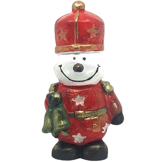 Handmade Snowman Tin Soldier Decor, Handmade Tin Soldier Snowman, Handmade Snowman Figurine, Handmade Festive Snowman Decor, Snowman Statue