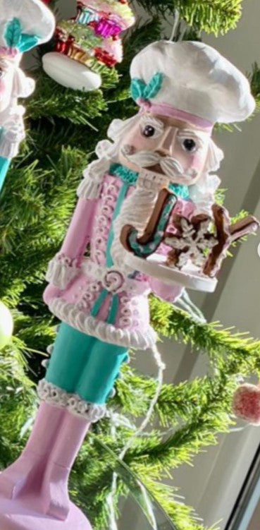 Festive Nutcracker Statue, Soldier Pastry Maker, Nutcracker Sculpture, Handmade Nutcracker Soldier Decor, Festive Soldier Decor