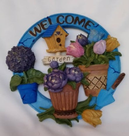 3D Welcome Door Hanging, Handmade Welcome Sign, 3D Floral Door Decoration, Handmade Garden Welcome Plaque, Front Door Art, Welcome Wall Art