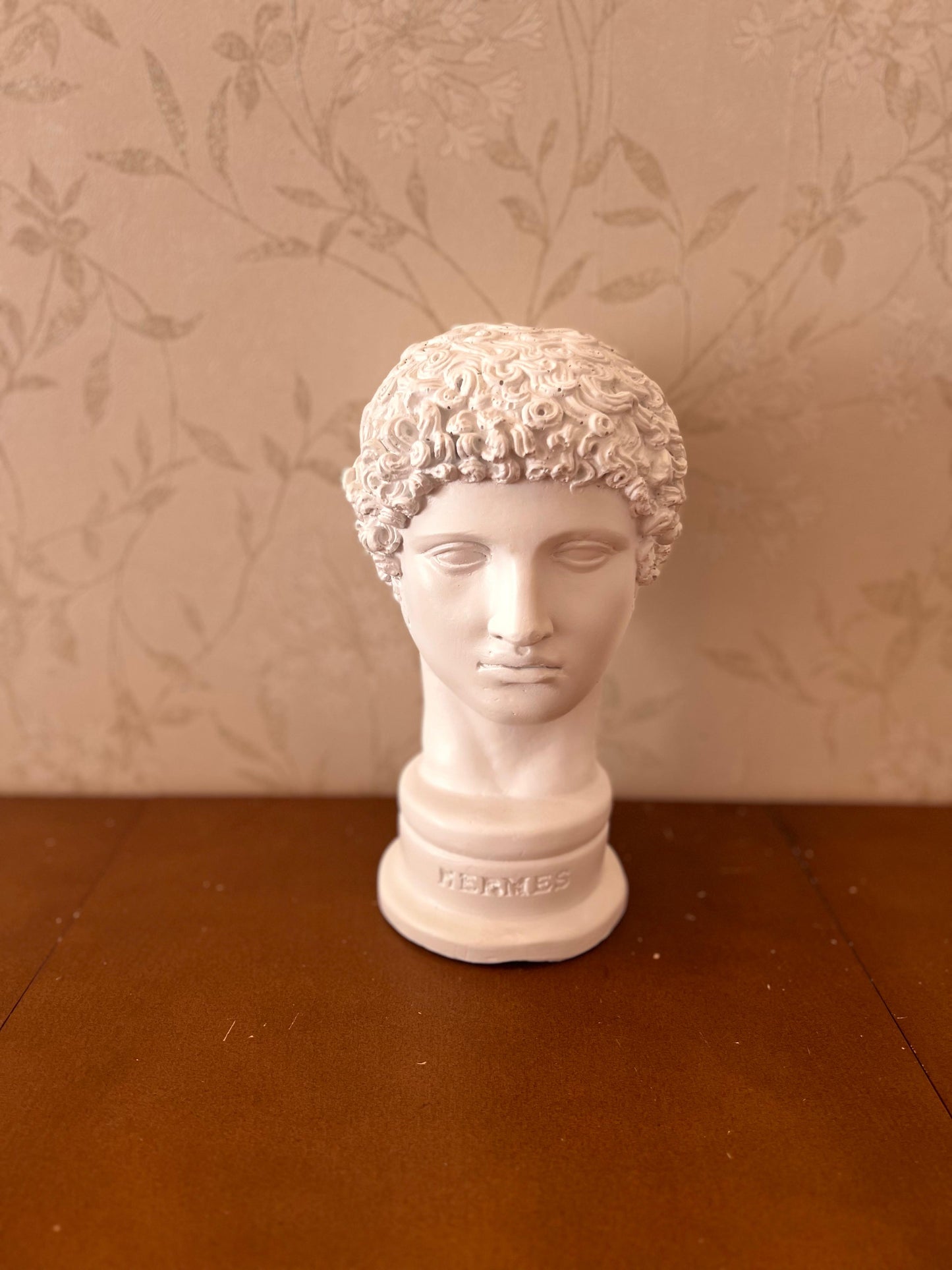Statua astratta di Hermes greco, scultura di busto greco, scultura della mitologia greca contemporanea, busto classico per la casa