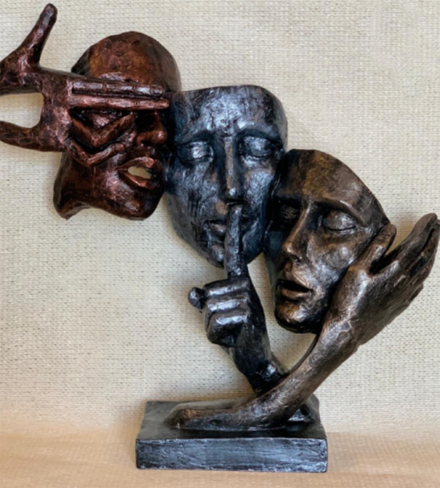 Abstract Three Face Sculpture, Modern Art Decor, Tabletop Statue, Modern Face Sculpture, Face Sculpture, Face Statue, Modern Face Decor, Face Figurine, Modern Face Statue