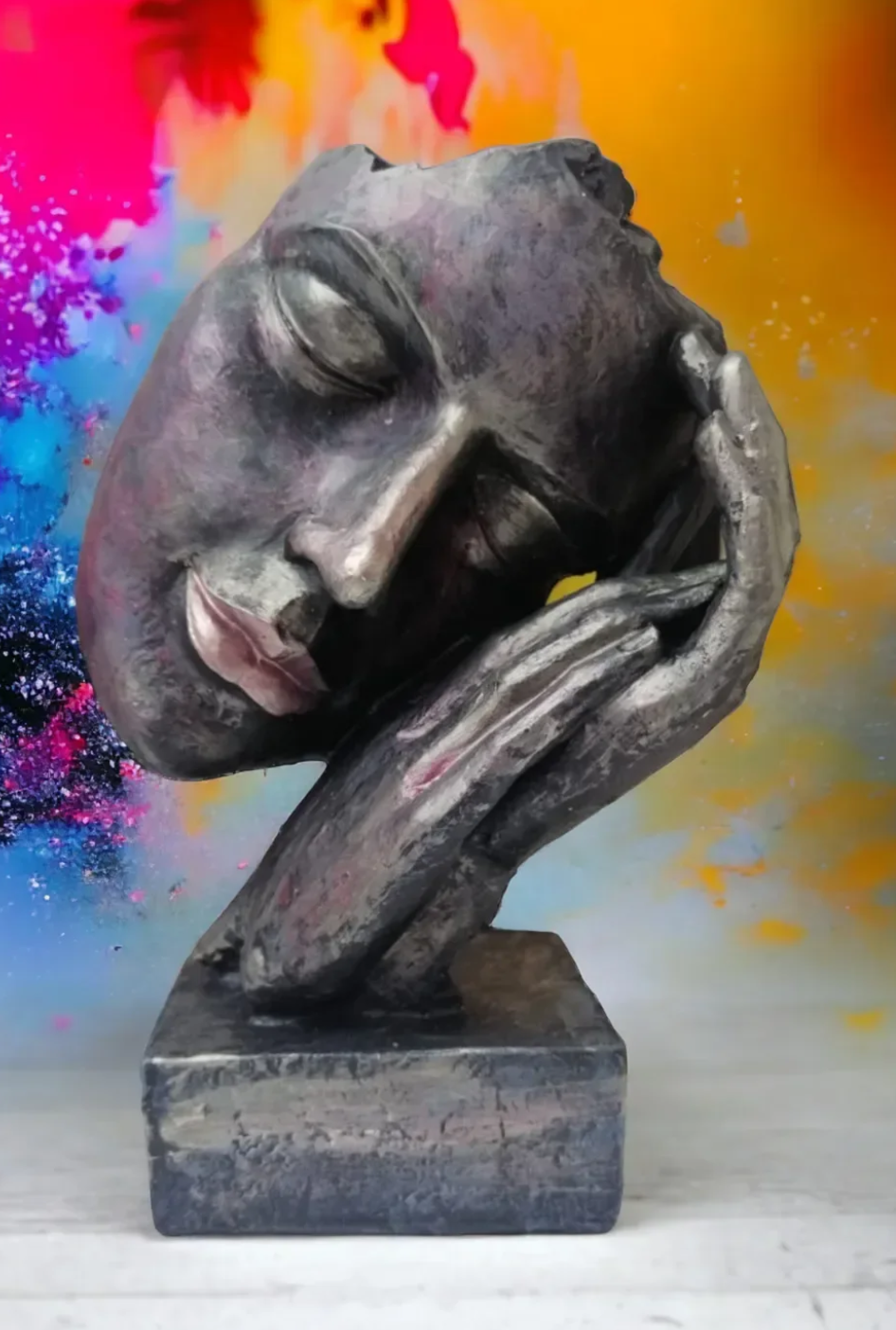 Abstract Face Decor Sculpture, Modern Face Sculpture, Modern Abstract Face Decor, Elegant Face Sculpture, Unique Face Decor Statue