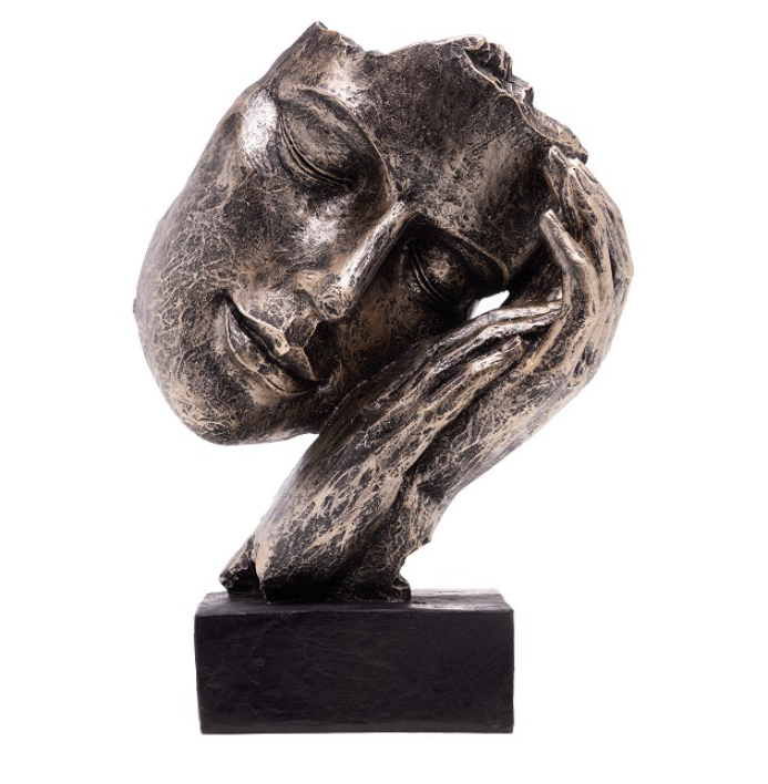 Abstract Face Decor Sculpture, Modern Face Sculpture, Modern Abstract Face Decor, Elegant Face Sculpture, Unique Face Decor Statue