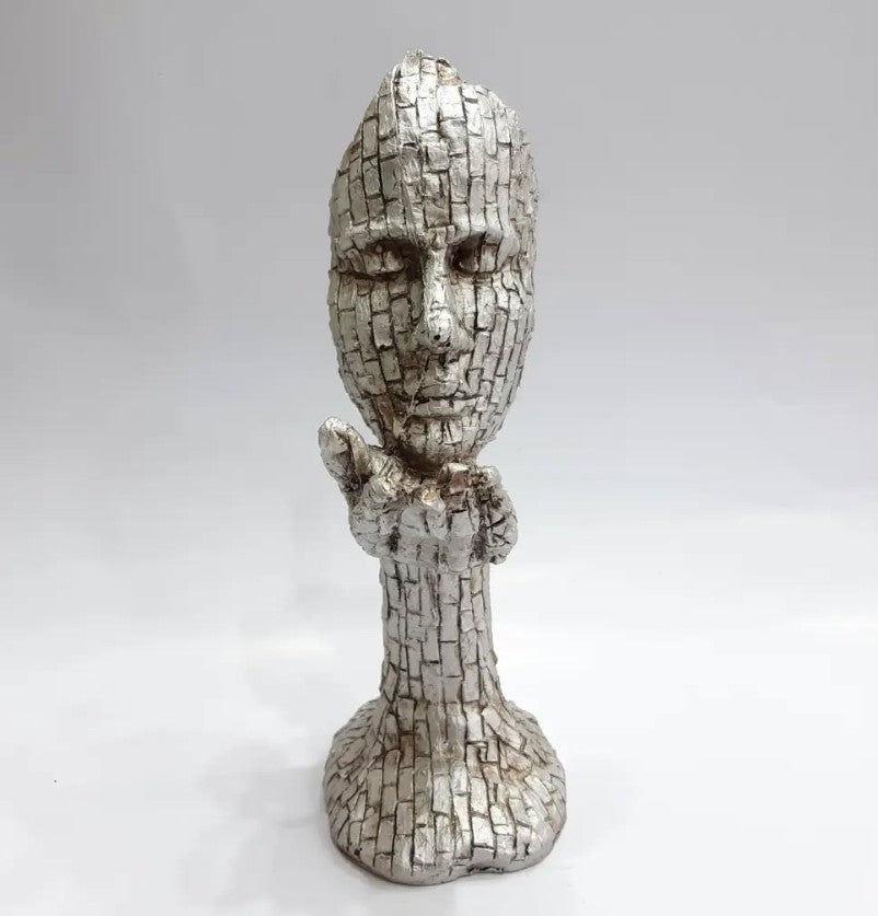 Handmade Abstract Face Statue, Modern Art Sculpture, Handmade Mosaic Face Figurine, Handmade Abstract Head Decor, Handmade Human Face