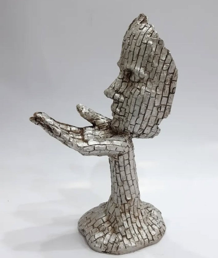 Handmade Abstract Face Statue, Modern Art Sculpture, Handmade Mosaic Face Figurine, Handmade Abstract Head Decor, Handmade Human Face