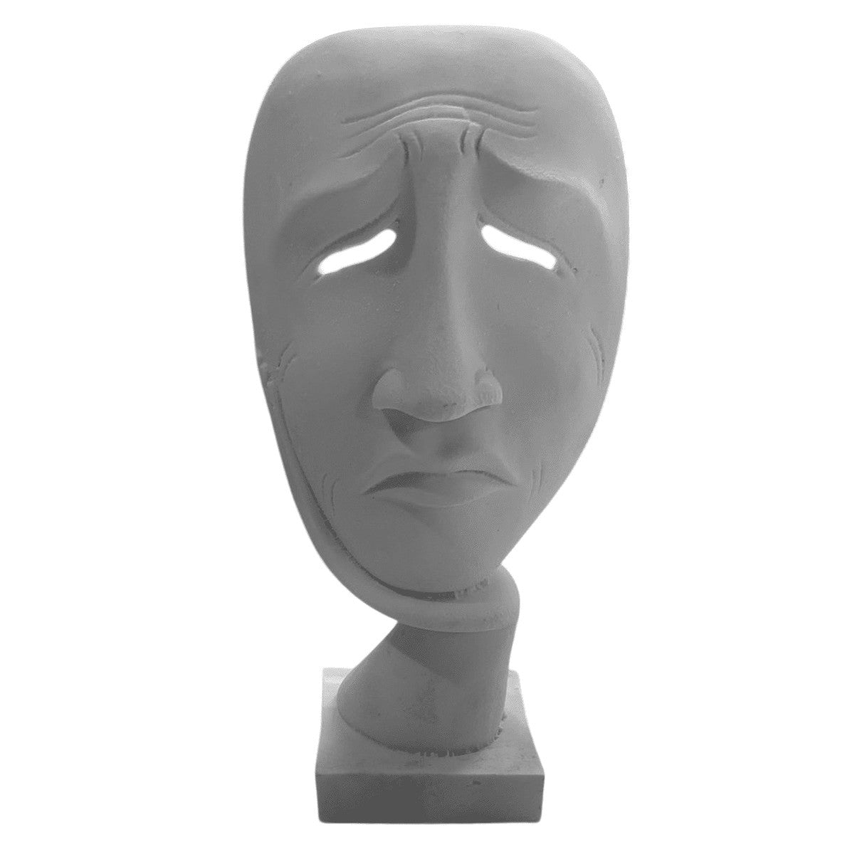 Handmade Sad Face Mask Decor, Handmade Sad Mask Statue, Handmade Face Sculpture, Handmade Artistic Face Decor, Abstract Emotion Sculpture