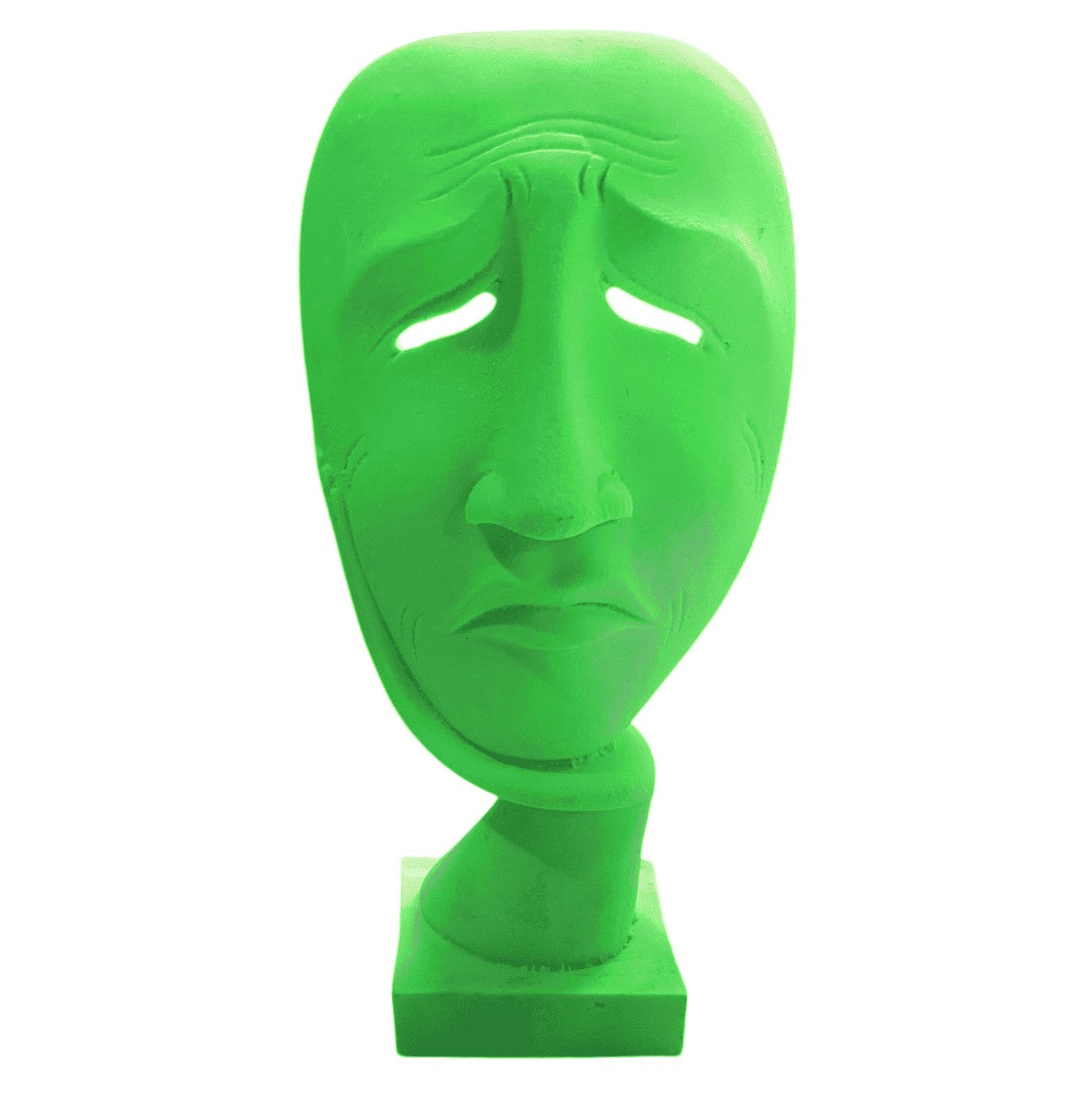Handmade Sad Face Mask Decor, Handmade Sad Mask Statue, Handmade Face Sculpture, Handmade Artistic Face Decor, Abstract Emotion Sculpture