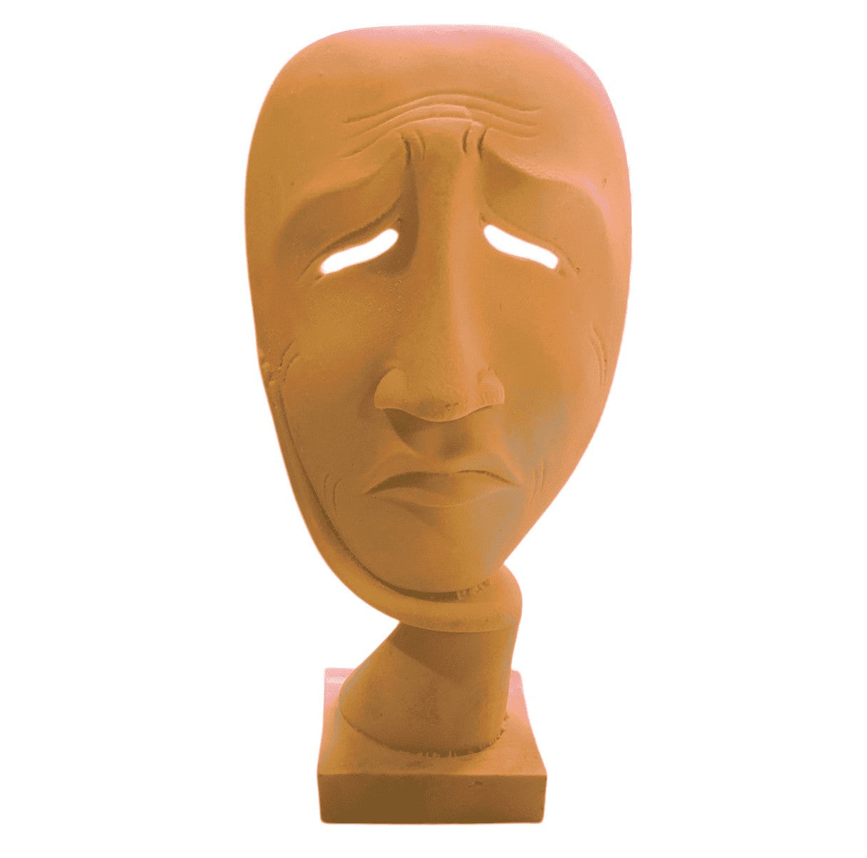 Handmade Sad Face Mask Decor, Handmade Sad Mask Statue, Handmade Face Sculpture, Handmade Artistic Face Decor, Abstract Emotion Sculpture