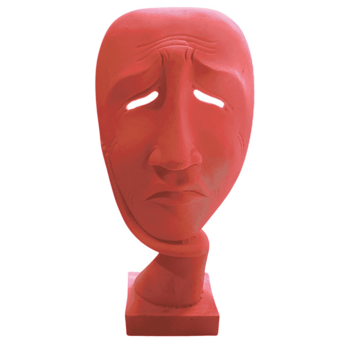Handmade Sad Face Mask Decor, Handmade Sad Mask Statue, Handmade Face Sculpture, Handmade Artistic Face Decor, Abstract Emotion Sculpture