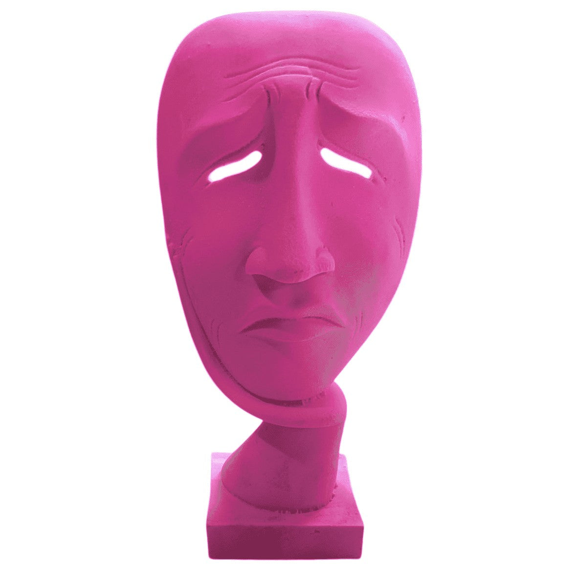 Handmade Sad Face Mask Decor, Handmade Sad Mask Statue, Handmade Face Sculpture, Handmade Artistic Face Decor, Abstract Emotion Sculpture