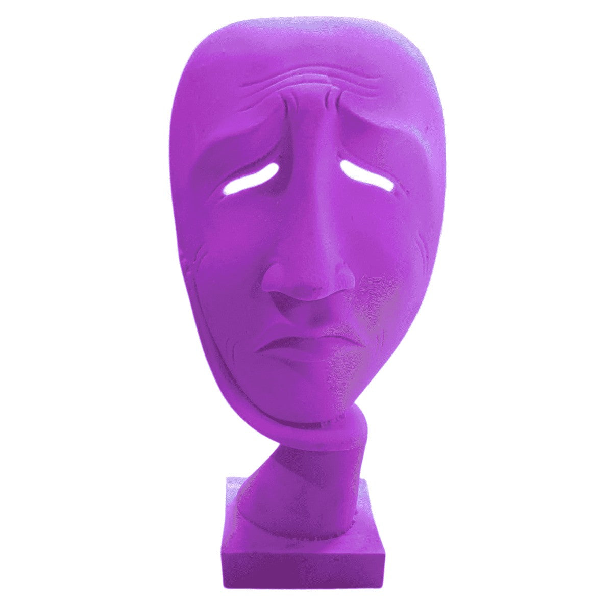 Handmade Sad Face Mask Decor, Handmade Sad Mask Statue, Handmade Face Sculpture, Handmade Artistic Face Decor, Abstract Emotion Sculpture