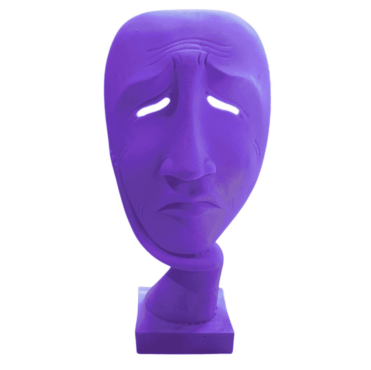 Handmade Sad Face Mask Decor, Handmade Sad Mask Statue, Handmade Face Sculpture, Handmade Artistic Face Decor, Abstract Emotion Sculpture