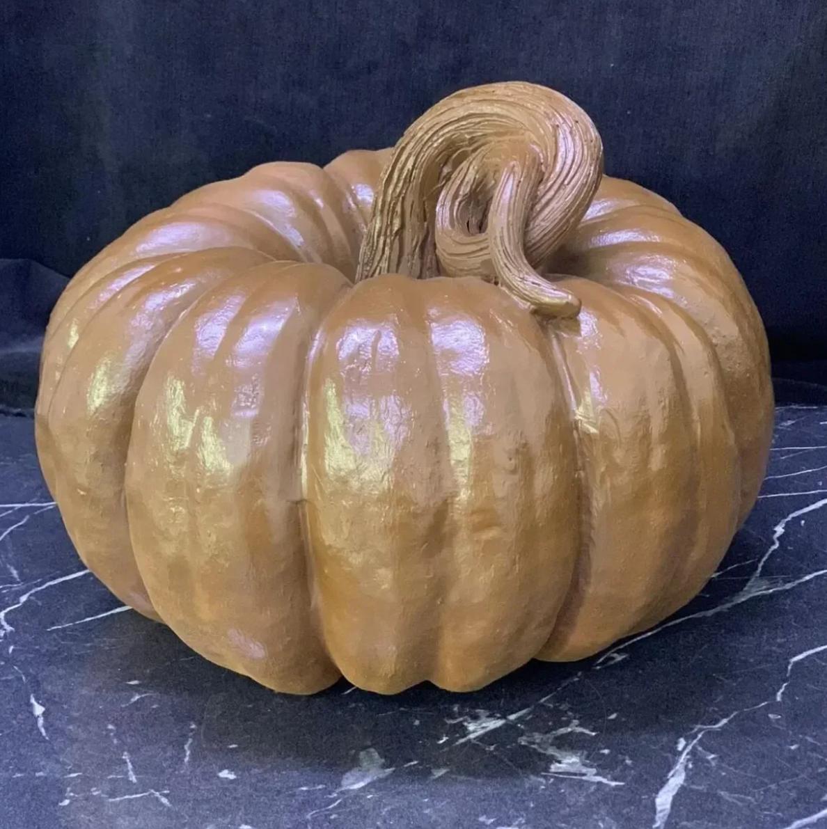 Realistic Pumpkin Statue, Large Pumpkin Statue, Autumn Pumpkin Decor, Realistic Harvest Pumpkin Figurine, Rustic Fall Pumpkin Statue