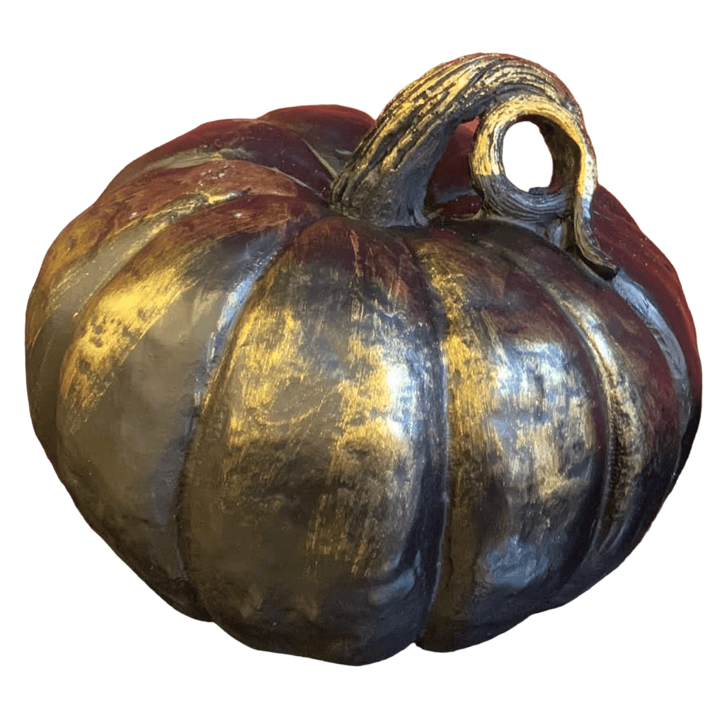 Realistic Pumpkin Statue, Large Pumpkin Statue, Autumn Pumpkin Decor, Realistic Harvest Pumpkin Figurine, Rustic Fall Pumpkin Statue