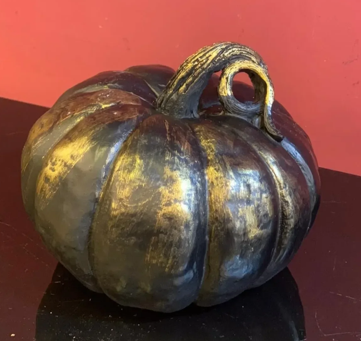 Realistic Pumpkin Statue, Large Pumpkin Statue, Autumn Pumpkin Decor, Realistic Harvest Pumpkin Figurine, Rustic Fall Pumpkin Statue