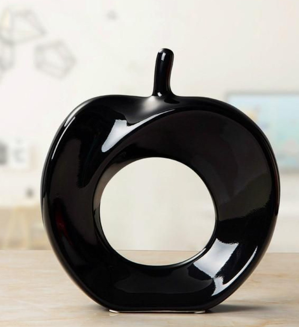 Modern Abstract Apple Sculpture, Artistic Apple Shape Sculpture, Unique Apple Home Decoration, Minimalist Apple Shape Art Decor, Apple Decor