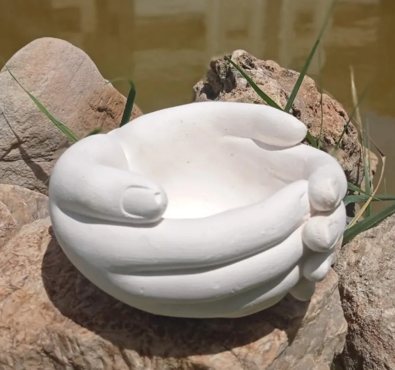 Hand Shaped Flower Pot, Polyester Hand Planter Pot, Modern Hand Shaped Pot, Hand Design Plant Pot, Polyester Hand Flower Vase