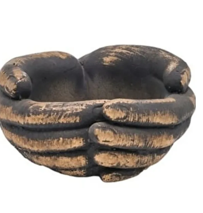 Hand Shaped Flower Pot, Polyester Hand Planter Pot, Modern Hand Shaped Pot, Hand Design Plant Pot, Polyester Hand Flower Vase