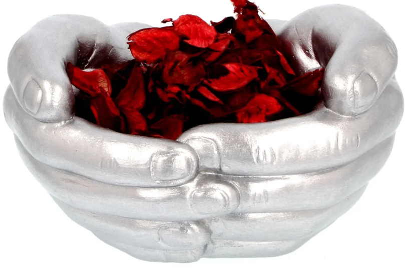 Hand Shaped Flower Pot, Polyester Hand Planter Pot, Modern Hand Shaped Pot, Hand Design Plant Pot, Polyester Hand Flower Vase