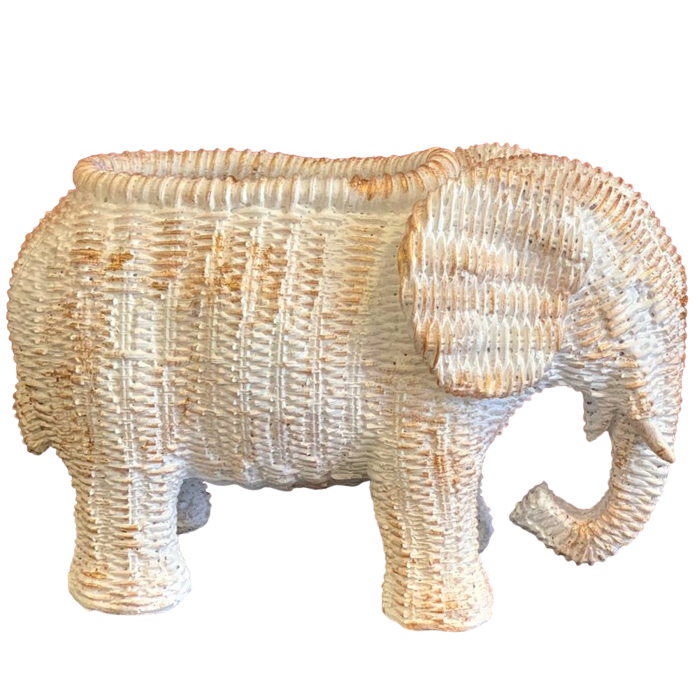Elephant Shaped Planter Vase, Elephant Planter Pot, Handcrafted Elephant Vase, Animal Shaped Elephant Flower Pot, Cute Elephant Vase