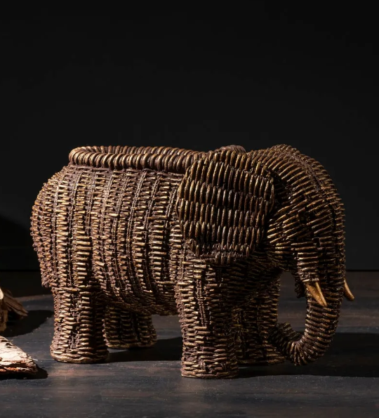 Elephant Shaped Planter Vase, Elephant Planter Pot, Handcrafted Elephant Vase, Animal Shaped Elephant Flower Pot, Cute Elephant Vase