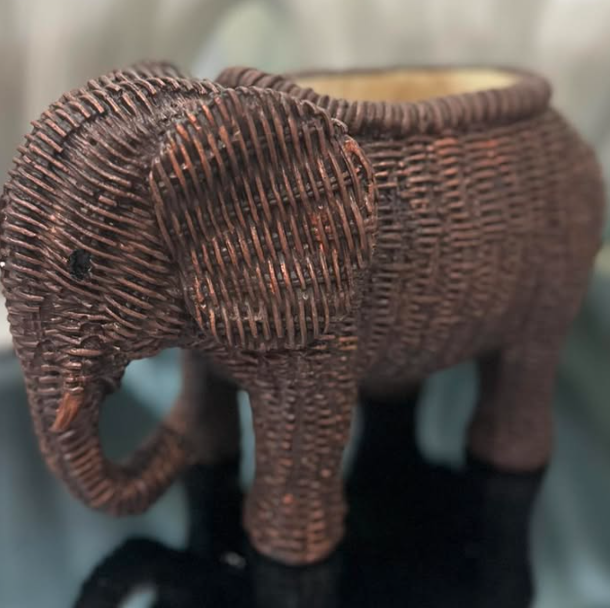 Elephant Shaped Planter Vase, Elephant Planter Pot, Handcrafted Elephant Vase, Animal Shaped Elephant Flower Pot, Cute Elephant Vase