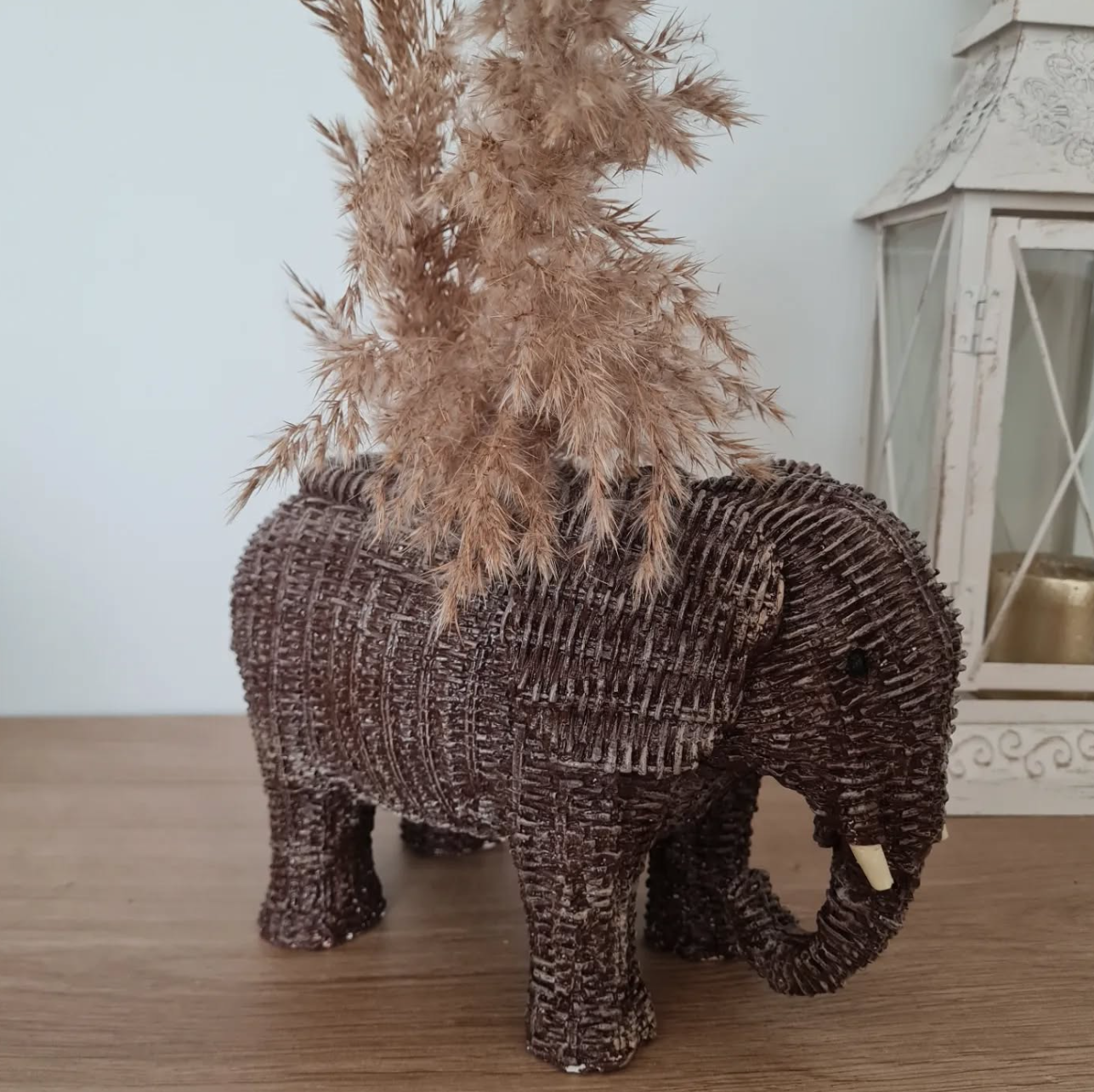 Elephant Shaped Planter Vase, Elephant Planter Pot, Handcrafted Elephant Vase, Animal Shaped Elephant Flower Pot, Cute Elephant Vase