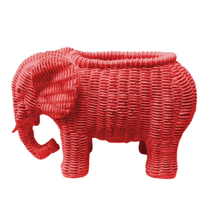 Elephant Shaped Planter Vase, Elephant Planter Pot, Handcrafted Elephant Vase, Animal Shaped Elephant Flower Pot, Cute Elephant Vase