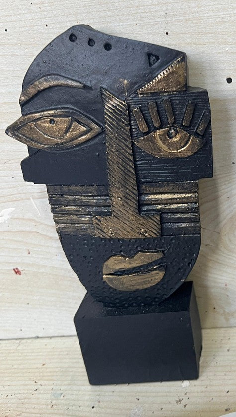 Abstract Face Statue, Picasso Style Abstract Head Statue, Picasso Face Statue, Abstract Picasso Style Bust, Picasso Inspired Abstract Statue