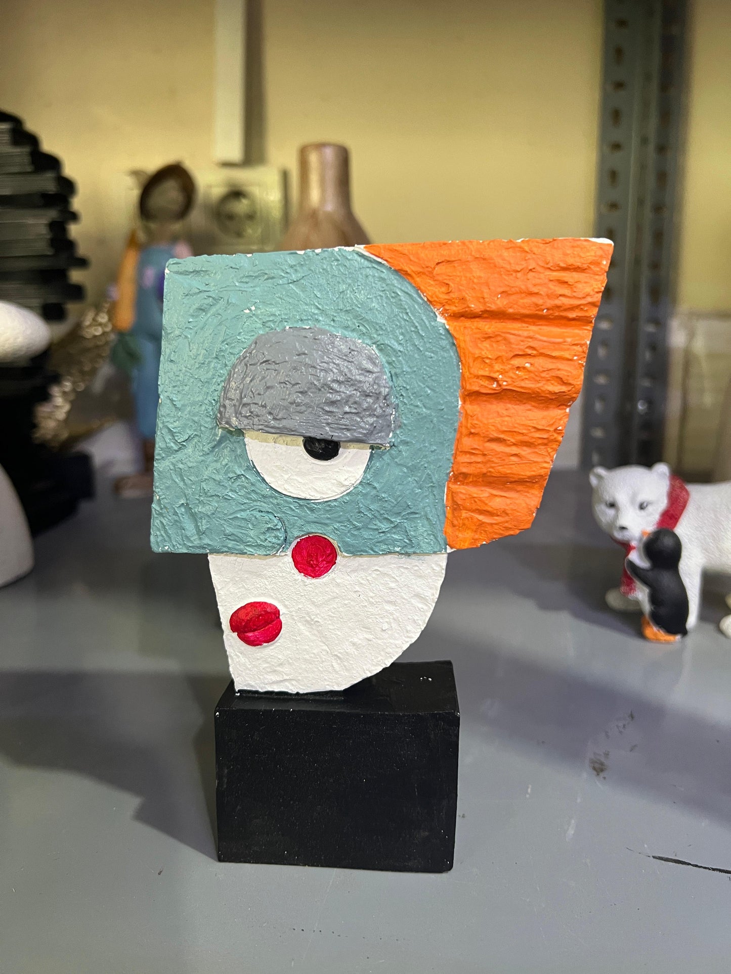 Picasso Face Statue, Picasso Style Face Statue, Abstract Face Statue, Picasso Statue, Artistic Head Sculpture, Picasso Style Statue