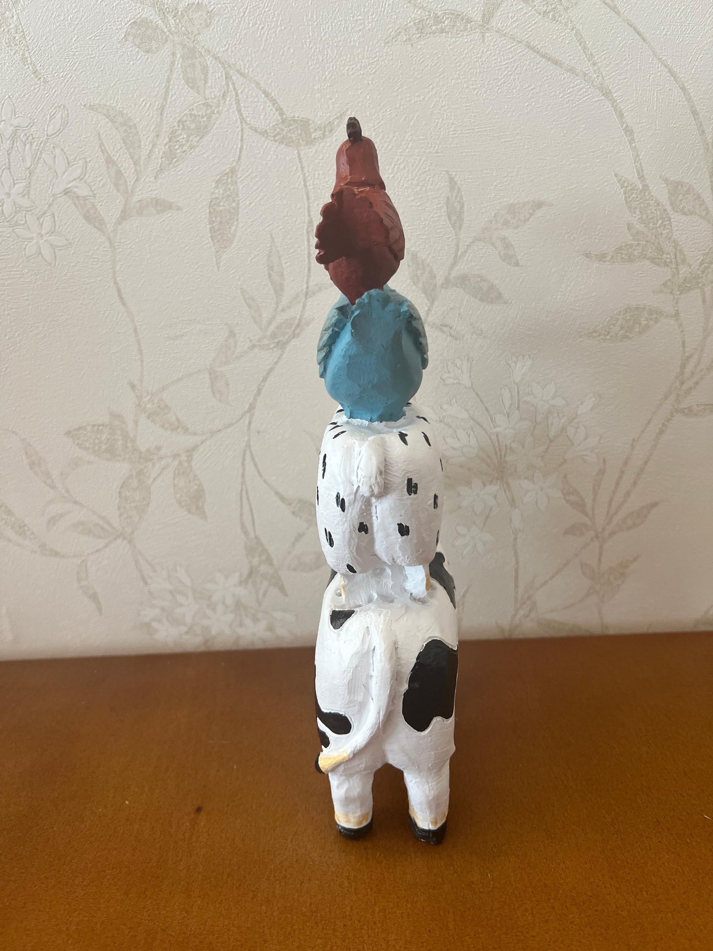 Farm Animals Stacked Statue, Colorful Stacked Farm Animal Statue, Farmhouse Style Stacked Animal Sculpture, Farm Animal Tower Figurine