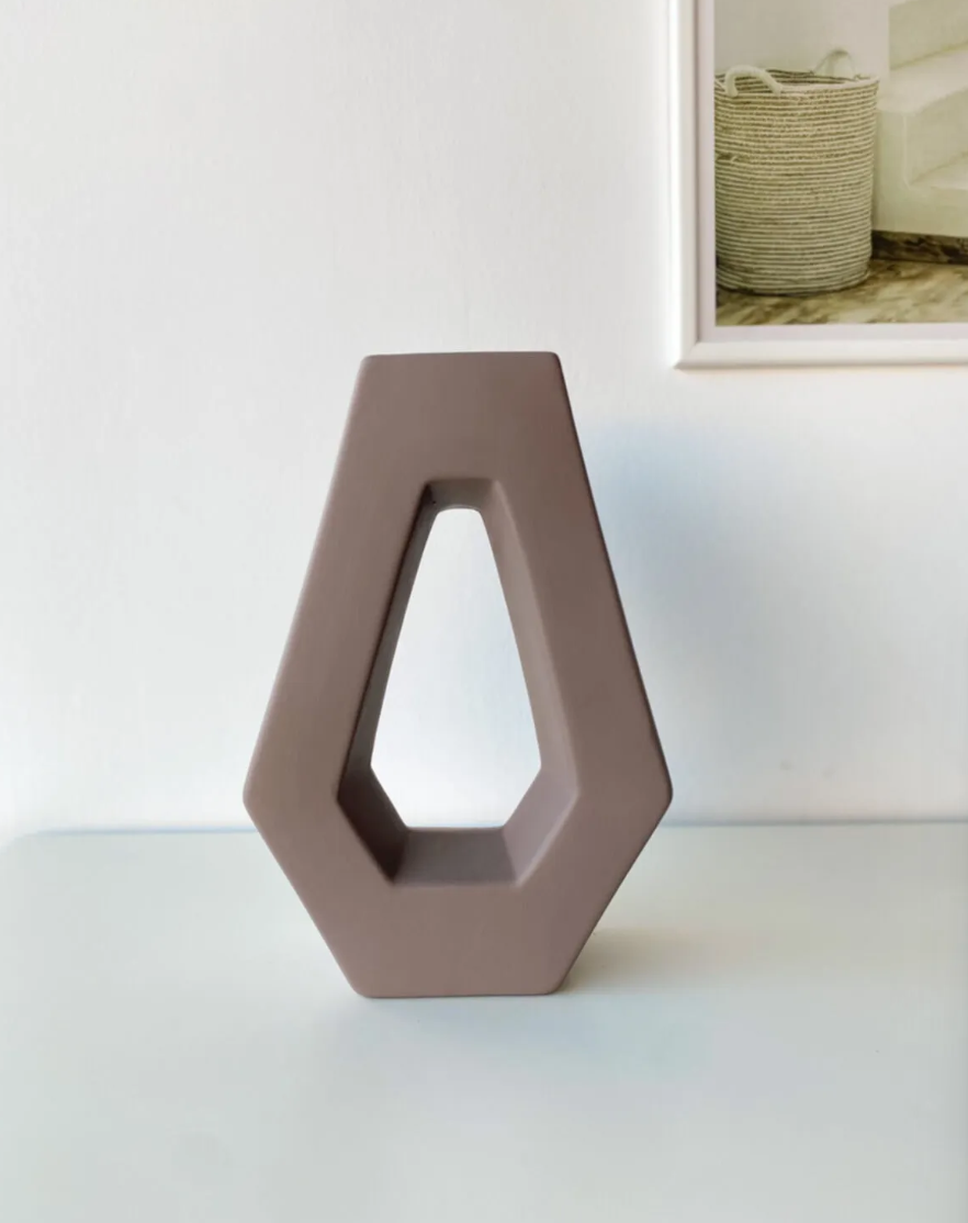 Modern Ceramic Vase, Geometric Ceramic Vase, Unique Ceramic Vase, Minimalist Modern Ceramic Vase, Minimalist Ceramic Vase, Flower Vase