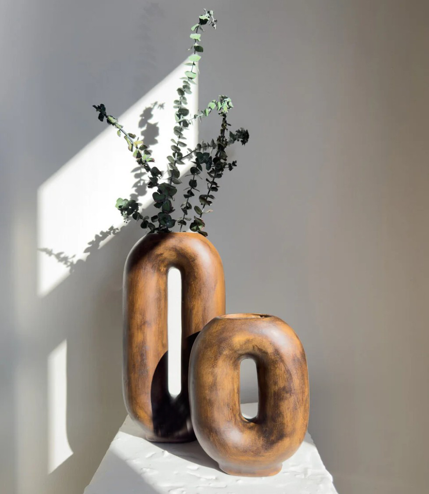 Handmade Ceramic Flower Vase, Modern Nordic Home Decor, Minimalist Art Vase Set, Handmade Ceramic Vase Set, Modern Hollow Vase, Hollow Vase