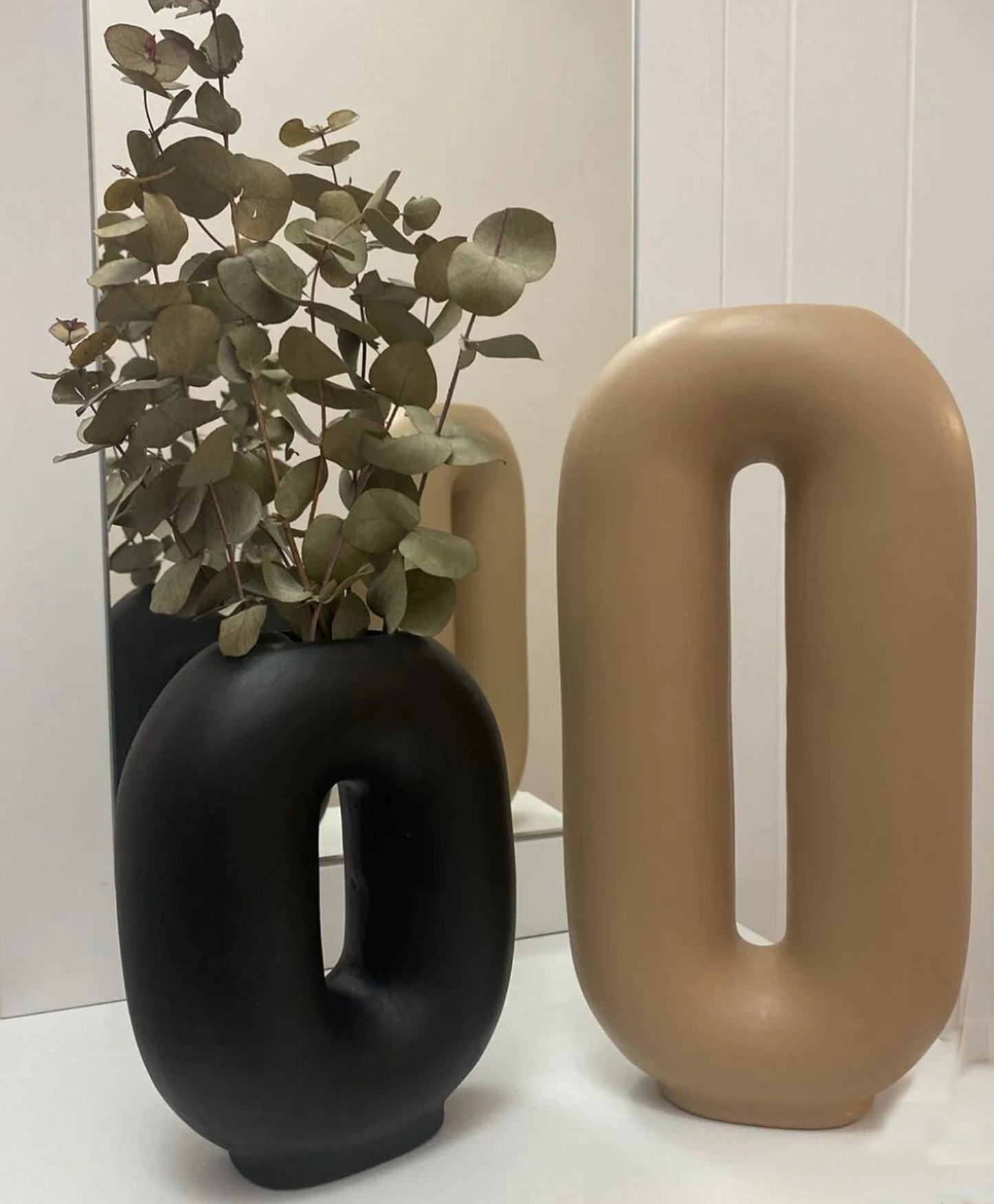 Handmade Ceramic Flower Vase, Modern Nordic Home Decor, Minimalist Art Vase Set, Handmade Ceramic Vase Set, Modern Hollow Vase, Hollow Vase