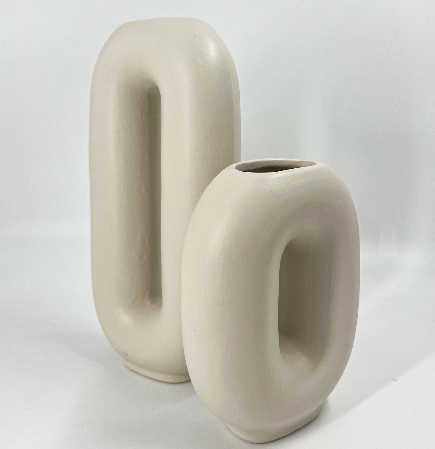 Handmade Ceramic Flower Vase, Modern Nordic Home Decor, Minimalist Art Vase Set, Handmade Ceramic Vase Set, Modern Hollow Vase, Hollow Vase