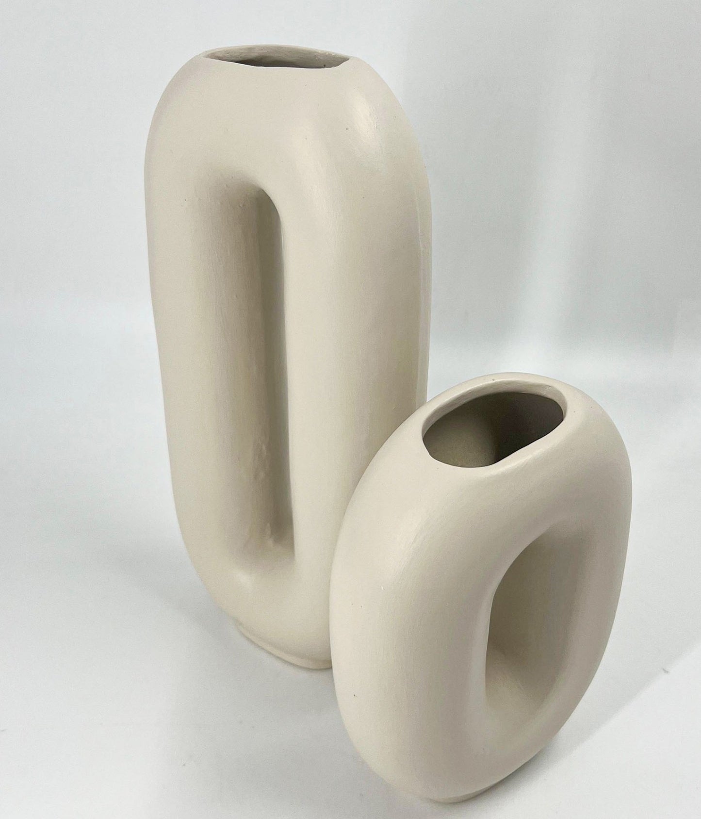 Handmade Ceramic Flower Vase, Modern Nordic Home Decor, Minimalist Art Vase Set, Handmade Ceramic Vase Set, Modern Hollow Vase, Hollow Vase