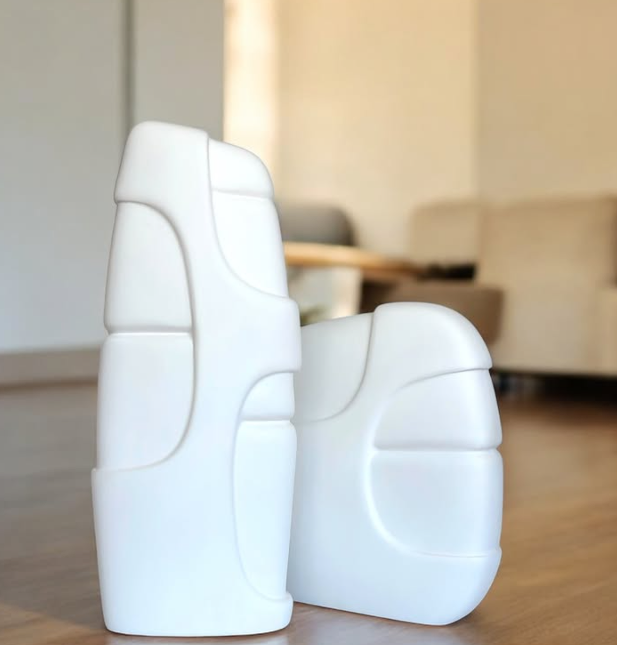 Modern Ceramic Vase Set, Abstract Ceramic Vase Duo, Minimalist Ceramic Vases, Stylish Ceramic Vase Set, Ceramic Decorative Vase Set