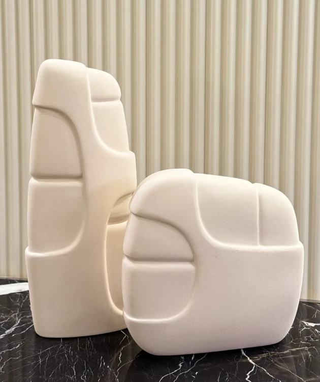 Modern Ceramic Vase Set, Abstract Ceramic Vase Duo, Minimalist Ceramic Vases, Stylish Ceramic Vase Set, Ceramic Decorative Vase Set