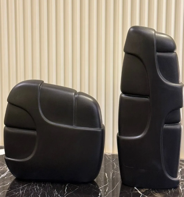 Modern Ceramic Vase Set, Abstract Ceramic Vase Duo, Minimalist Ceramic Vases, Stylish Ceramic Vase Set, Ceramic Decorative Vase Set