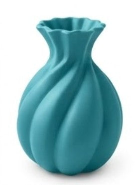 Handmade Ceramic Vase, Modern Sculptural Flower Centerpiece, Burgundy Spiral Vase