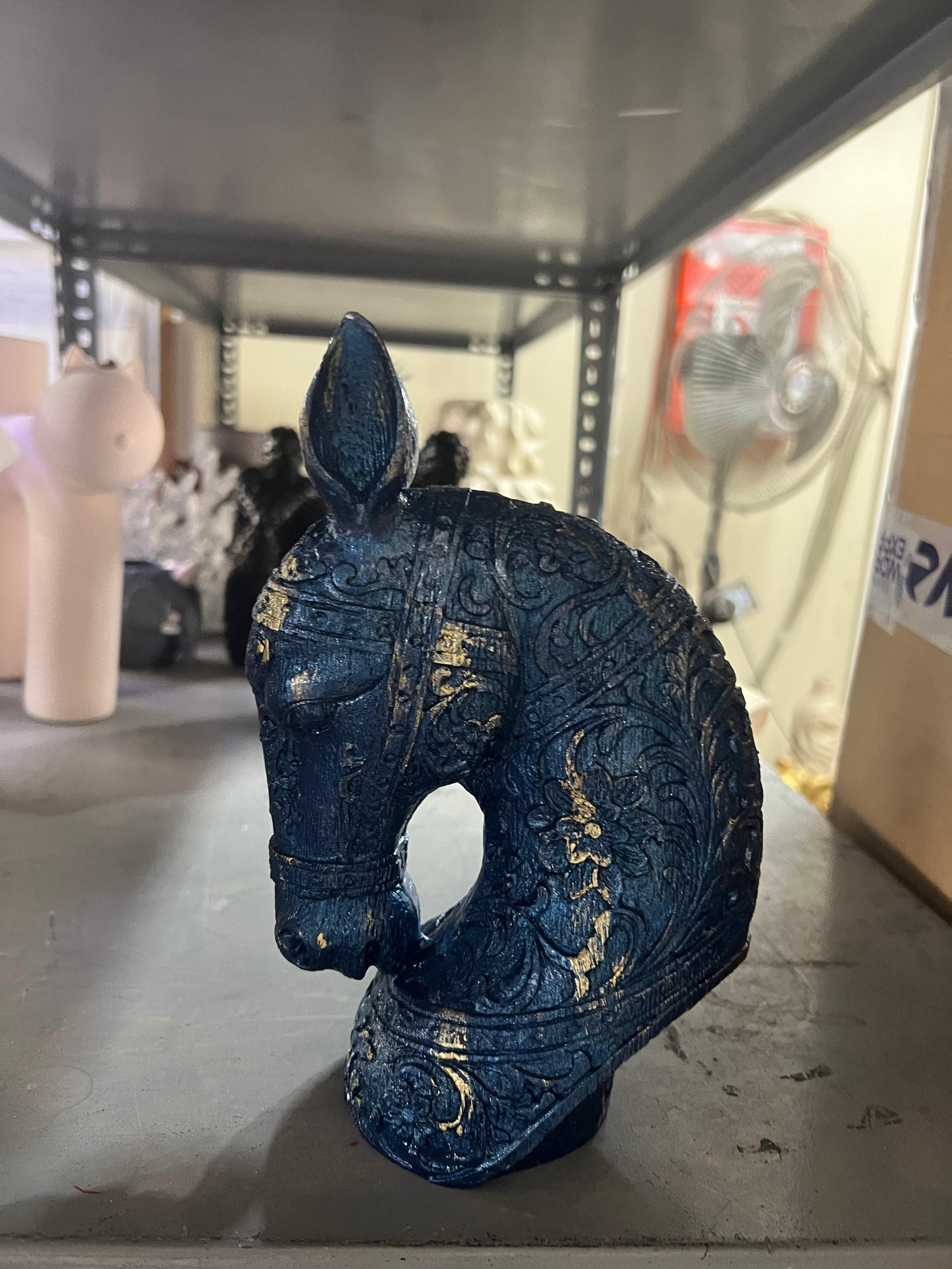 Ornate Horse Head Sculpture, Elegant Horse Figurine, Decorative Horse Head, Polyester Horse Decor, Horse Lover Gift, Modern Horse Bust, Horse Head Decor, Horse Head Statue