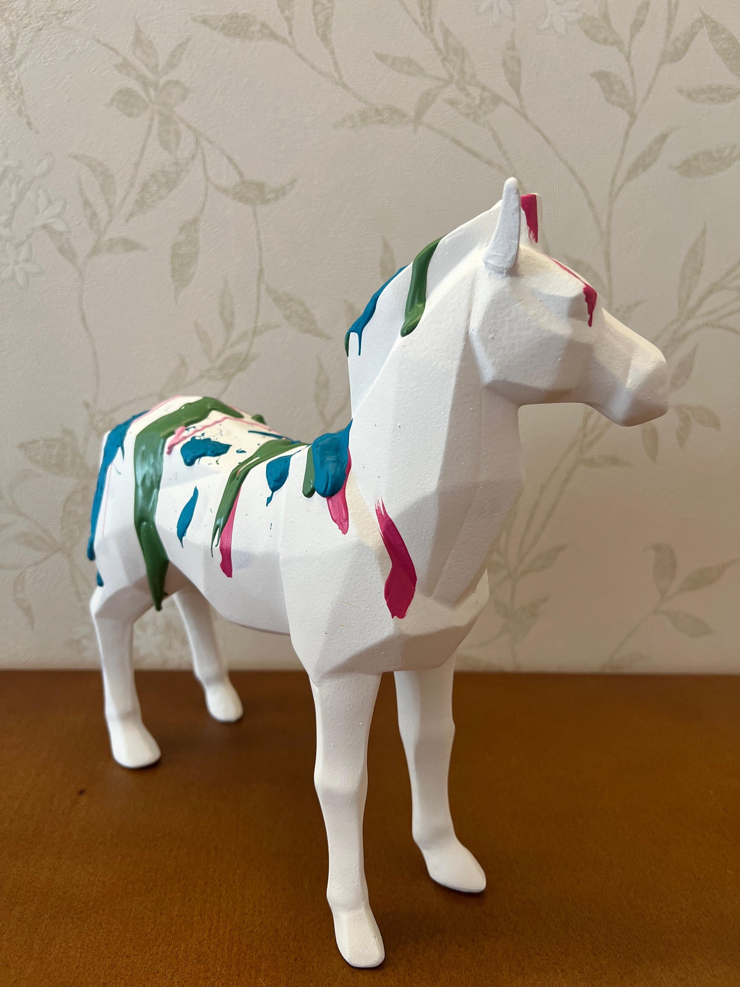 Zebra Statue, Geometric Zebra Sculpture, Cubic Zebra Statue, Abstract Zebra Sculpture, Zebra Figurine with Geometric Style, Zebra Sculpture