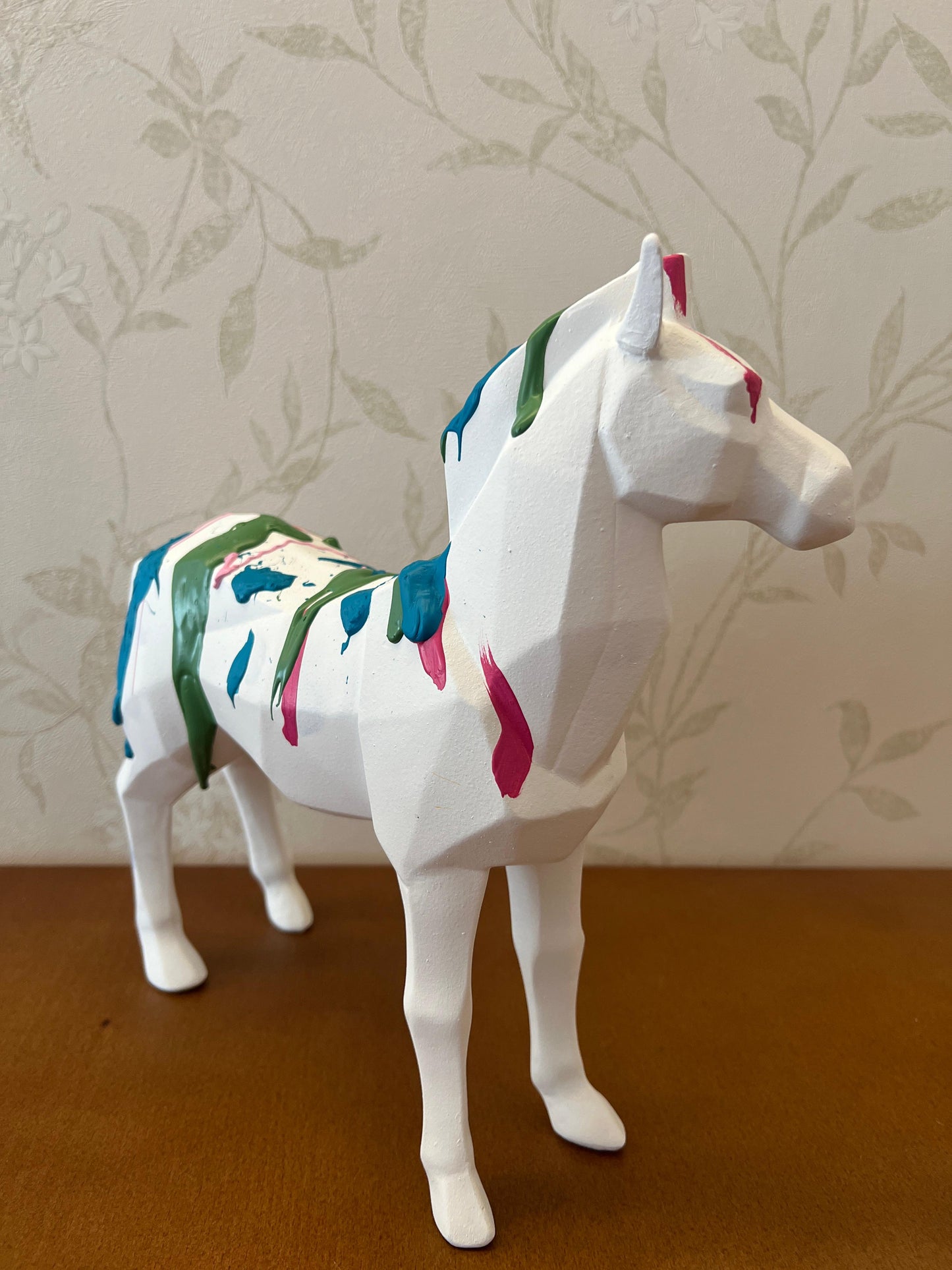 Zebra Statue, Geometric Zebra Sculpture, Cubic Zebra Statue, Abstract Zebra Sculpture, Zebra Figurine with Geometric Style, Zebra Sculpture